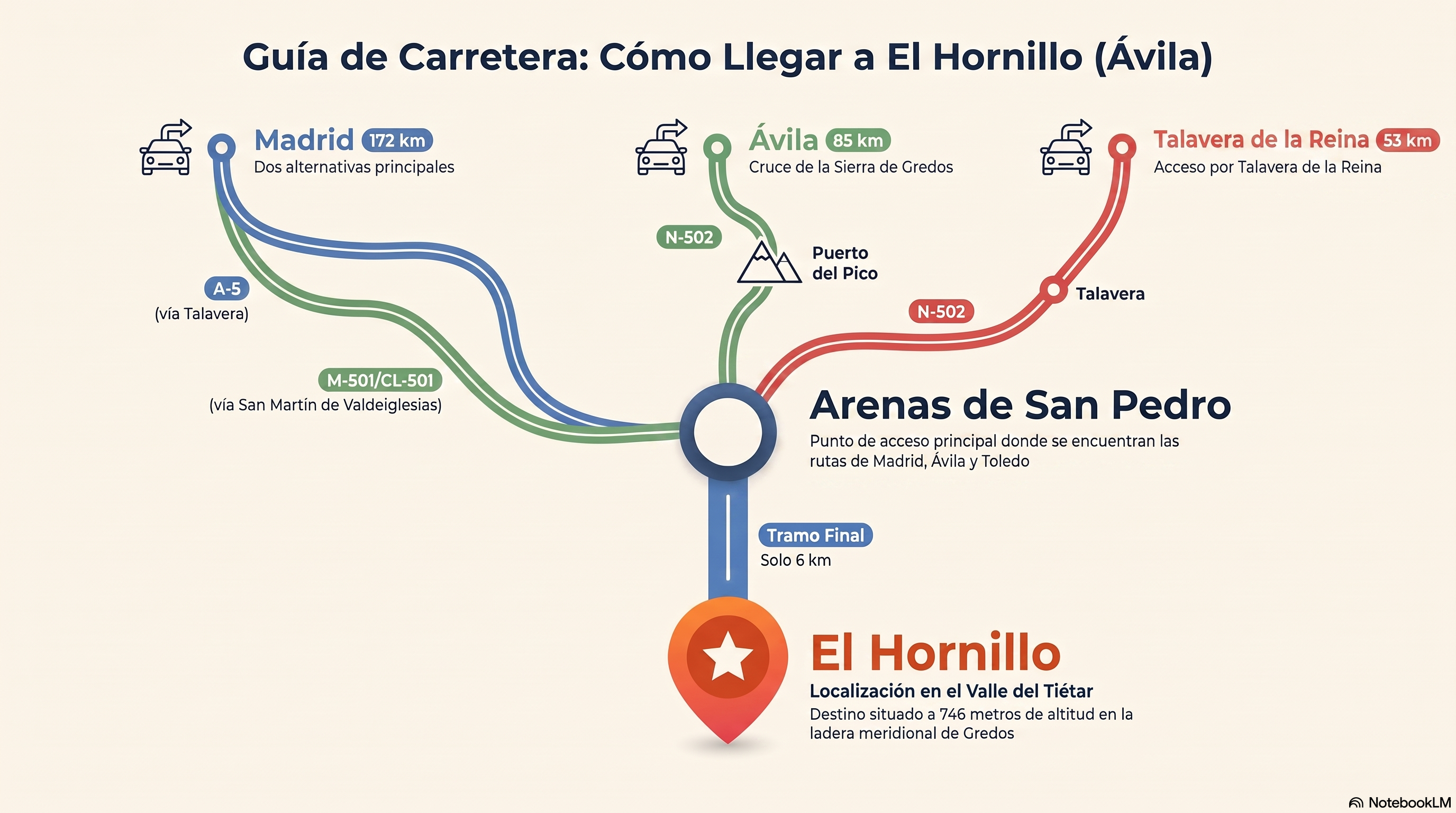 Guía de carretera: cómo llegar a El Hornillo (Ávila)