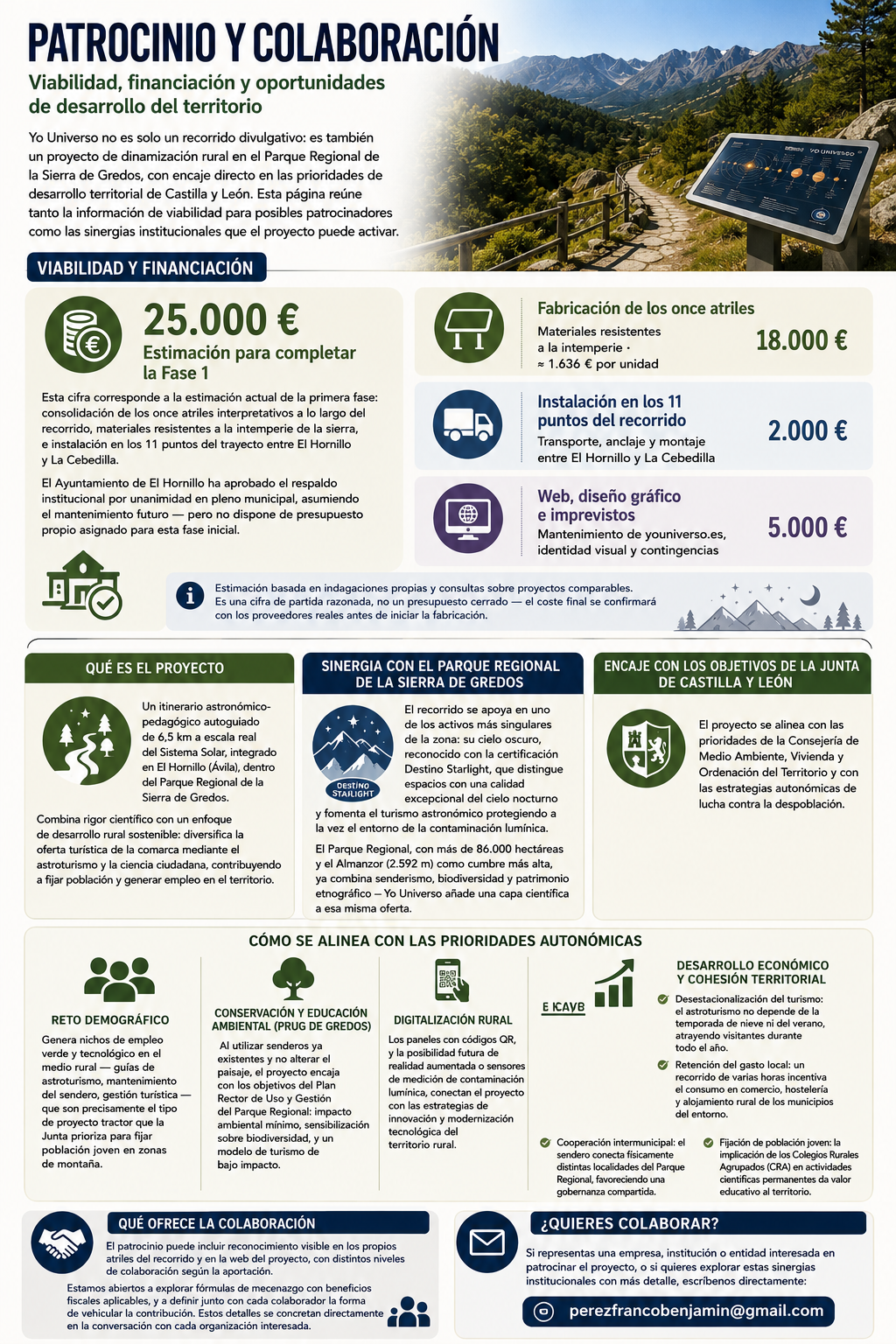 Patrocinio y colaboración: viabilidad, financiación y oportunidades de desarrollo del territorio